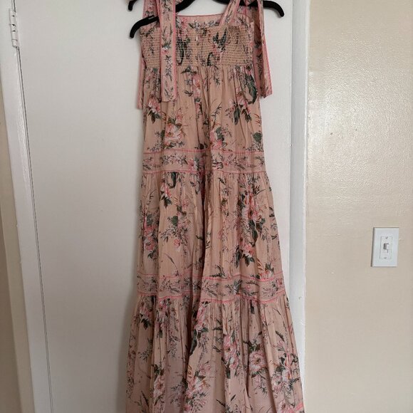 Zimmermann Moonshine Tie Shoulder Floral Linen Blend Dress - Picture 4 of 7